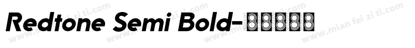 Redtone Semi Bold字体转换